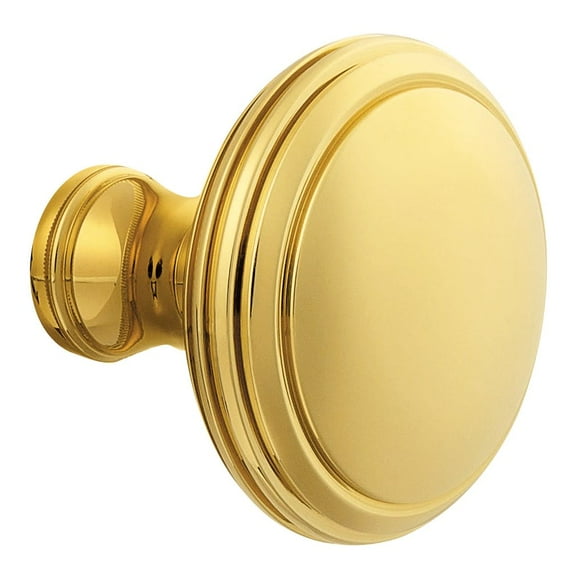 Baldwin 5069003MR Polished Brass Estate Knobs without Rosettes