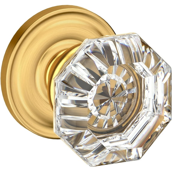 Baldwin 5080.Fd 5080 Non-Turning Two-Sided Dummy Door Knob Set - Brass