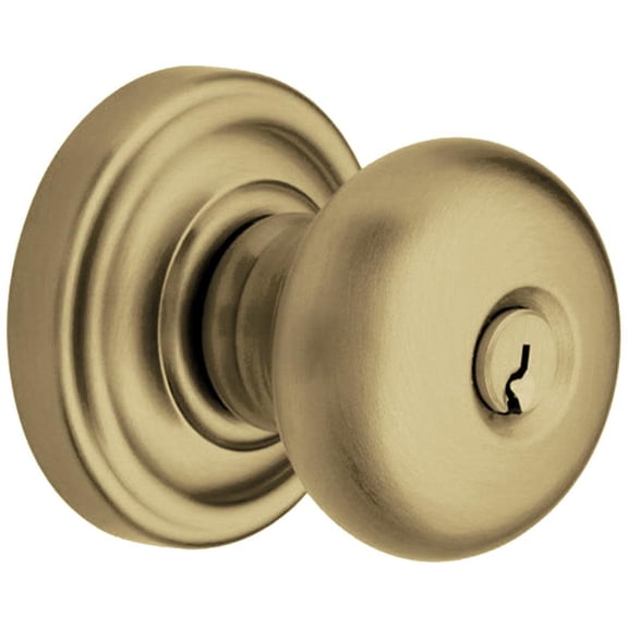 Baldwin 5205033ENTR 5205 Single Cylinder Keyed Entry Door Knob Set - Brass