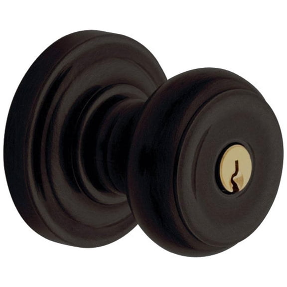 Baldwin 5211102ENTR Colonial Style Keyed Entry Door Knob Set - Bronze