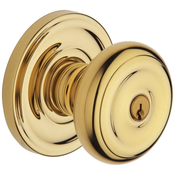 Baldwin 5211003ENTR Knob Set - Polished Brass