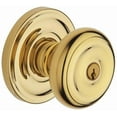 thumbnail image 1 of Baldwin 5213.Entr Colonial Style Single Cylinder Keyed Entry Door Knob Set - Brass, 1 of 7
