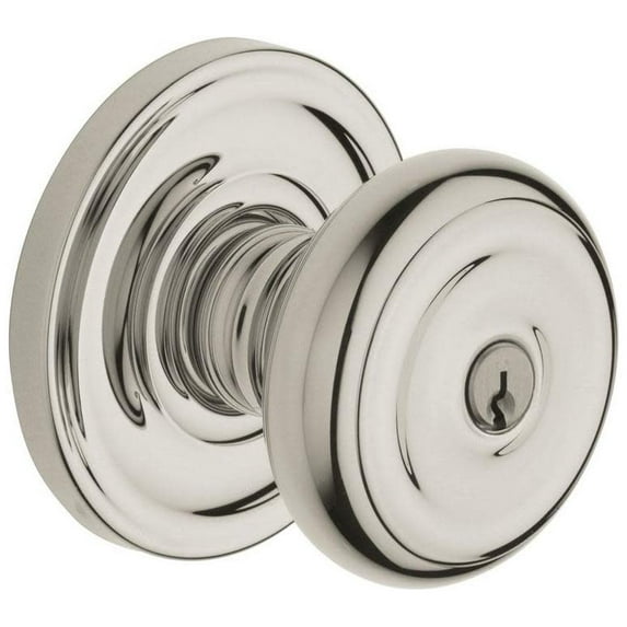 Baldwin 5213055ENTR Colonial Style Single Cylinder Keyed Entry Door Knob Set - Nickel