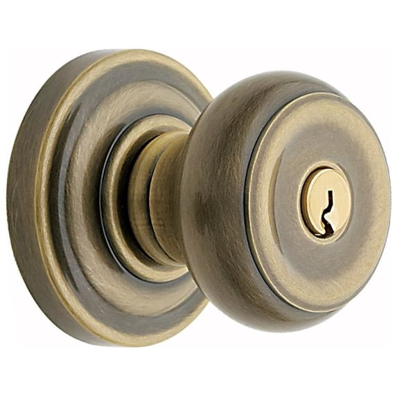 Baldwin 5213050ENTR Colonial Style Single Cylinder Keyed Entry Door Knob Set, Satin Nickel