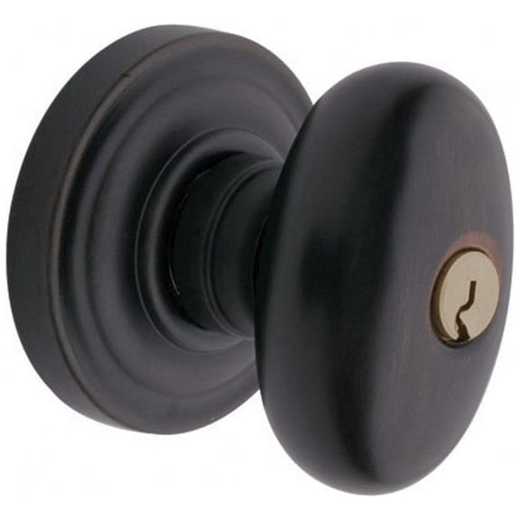 Baldwin 5226102ENTR Egg Style Keyed Entry Door Knob Set - Bronze