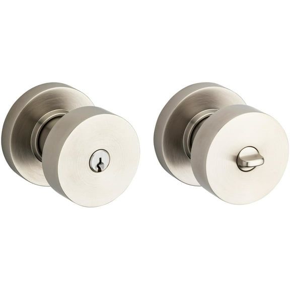 Baldwin 5230.Entr Contemporary Single Cylinder Keyed Entry Door Knob Set - Nickel
