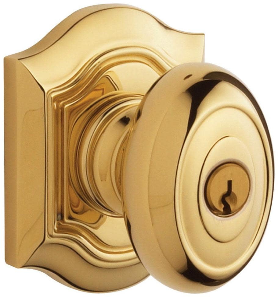 Baldwin 5237003ENTR 5237 Single Cylinder Keyed Entry Door Knob Set - Brass