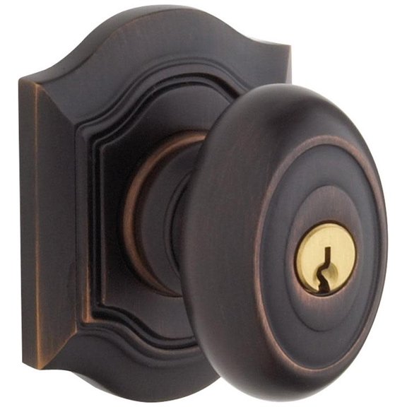Baldwin 5237112ENTR 5237 Single Cylinder Keyed Entry Door Knob Set - Bronze
