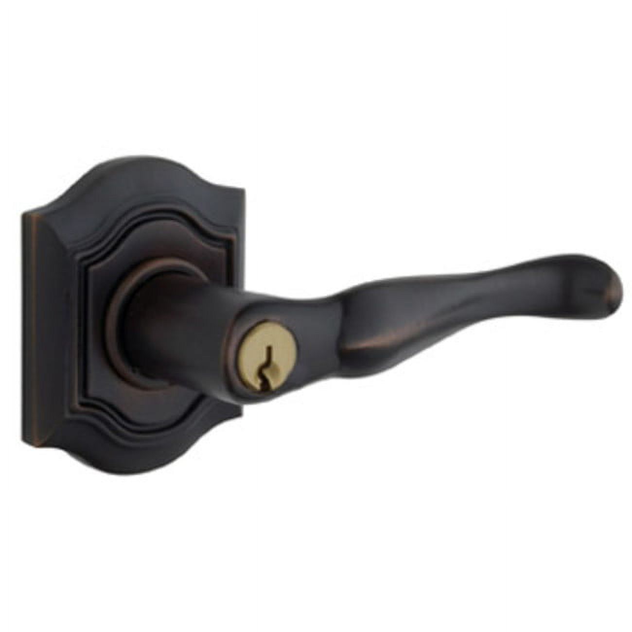 Baldwin 5237102LENT Bethpage Style Left Hand Keyed Entry Door Lever Set&#44; Oil Rubbed Bronze - image 1 of 5