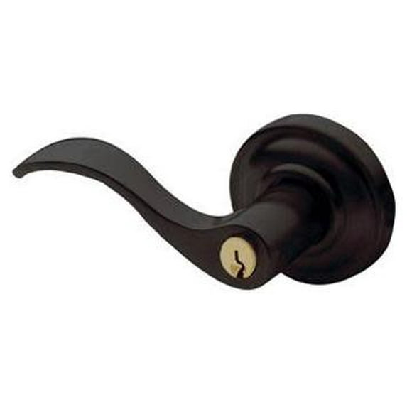 Baldwin 5255.Lent 5255 Left Handed Single Cylinder Keyed Entry Door Lever Set - Bronze