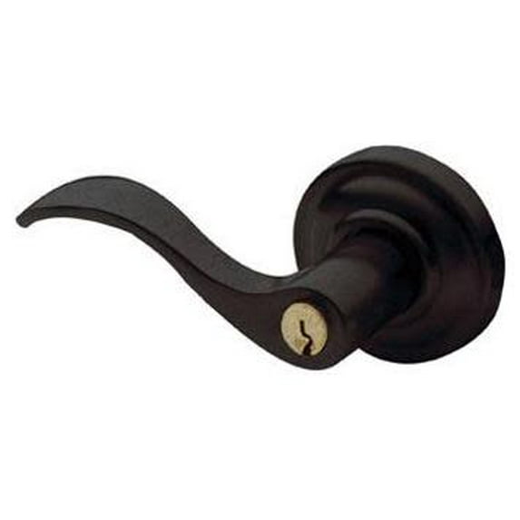 Baldwin 5255402LENT 5255 Left Handed Single Cylinder Keyed Entry Door Lever Set - Bronze