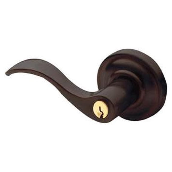 Baldwin 5255112LENT 5255 Left Handed Single Cylinder Keyed Entry Door Lever Set - Bronze
