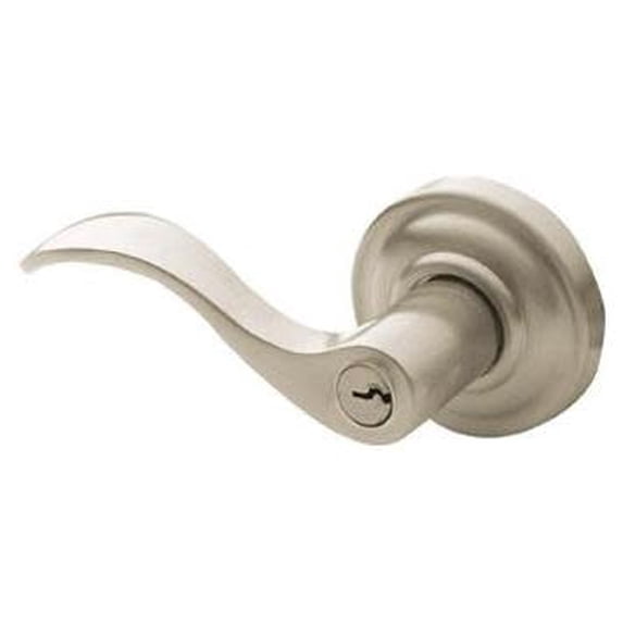 Baldwin 5255056LENT 5255 Left Handed Single Cylinder Keyed Entry Door Lever Set - Nickel