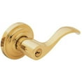 thumbnail image 1 of Baldwin 5255031RENT Keyed Entry Wave Style Right Hand Keyed Entry Door Lever Set, Non - Lacquered Brass, 1 of 1