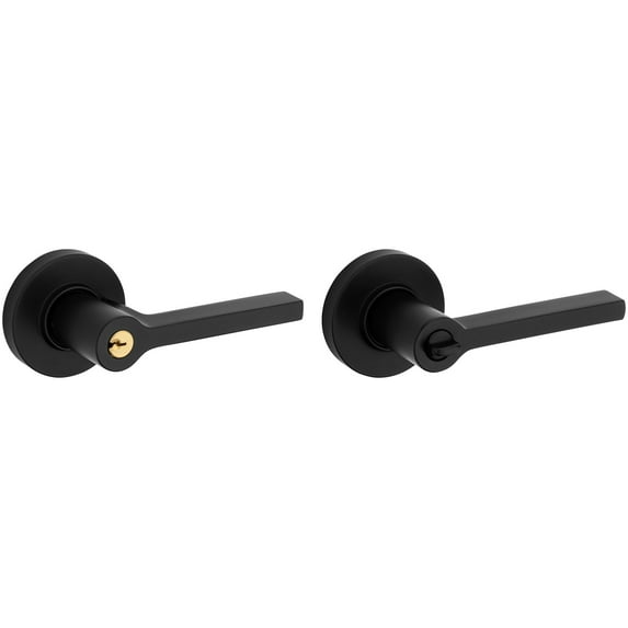 Baldwin 5260190LENT Contemporary Left Handed Single Cylinder Keyed Entry Door Lever Set -