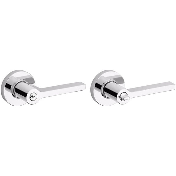 Baldwin 5260260RENT Contemporary Right Handed Single Cylinder Keyed Entry Door Lever Set -