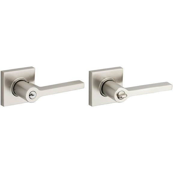 Baldwin 5285056LENT Contemporary Left Handed Single Cylinder Keyed Entry Door Lever Set -