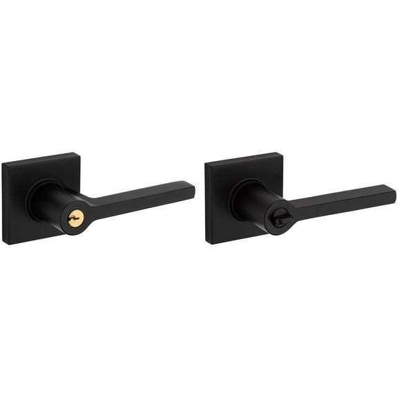 Baldwin 5285.Lent Contemporary Left Handed Single Cylinder Keyed Entry Door Lever Set -