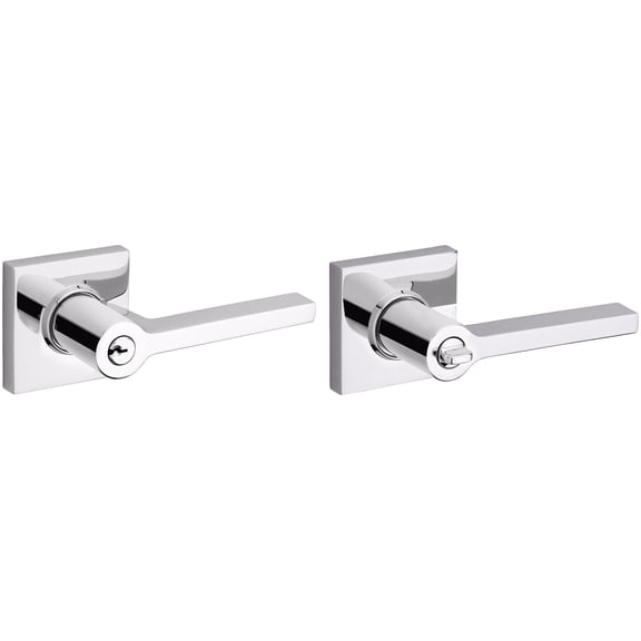 Baldwin 5285260RENT Contemporary Right Handed Single Cylinder Keyed Entry Door Lever Set -
