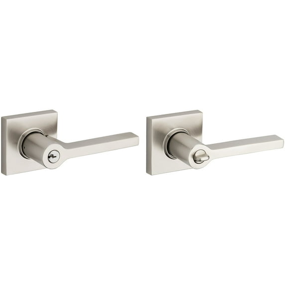 Baldwin 5285056RENT Contemporary Right Handed Single Cylinder Keyed Entry Door Lever Set -