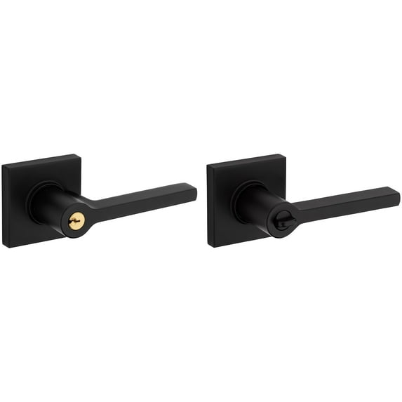 Baldwin 5285190FD Contemporary Non-Turning Two-Sided Dummy Door Lever Set - Black