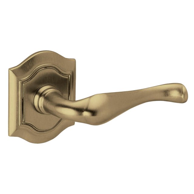 Baldwin 5447V050RMR Individual Bethpage Estate Lever without Rosettes, Satin Brass and Black