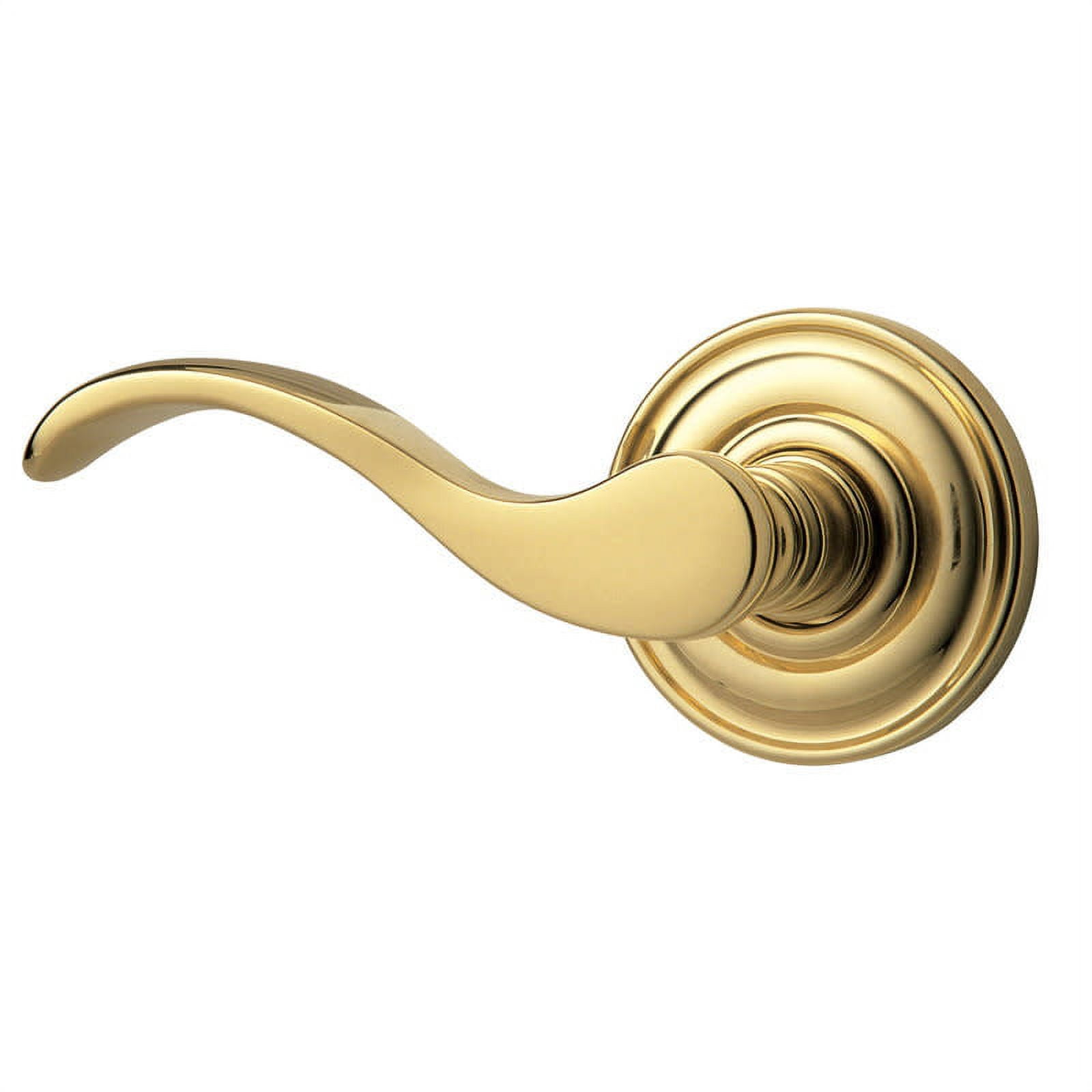 Lifetime Polished Brass Left Handed Dummy Door Lever