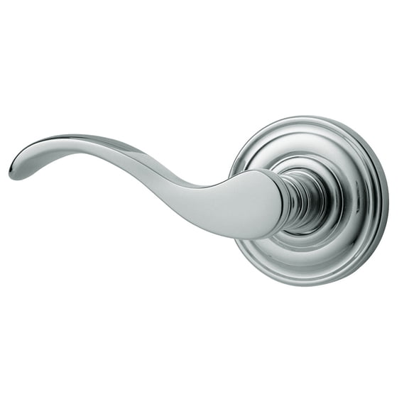 Baldwin 5455V260LMR Polished Chrome Individual Wave Estate Lever Without Rosettes