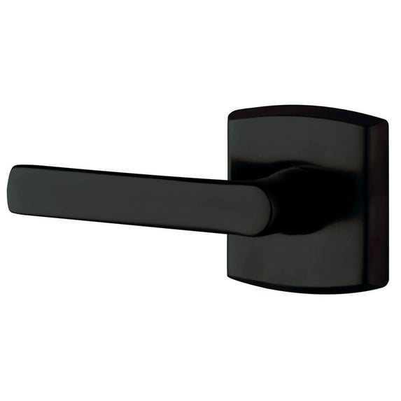 Baldwin 5485V190LMR Soho Lever & Less Rose, Satin Black