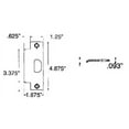 thumbnail image 1 of Baldwin 5510.Astr Asa Strike 1-1/4" - Nickel, 1 of 1