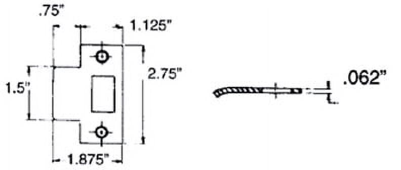 Lifetime Brass Residential T-Strike Plate with Dust Box