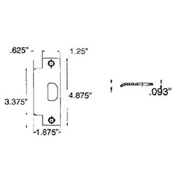 Baldwin 5510260ASTR Asa Strike, Polished Chrome