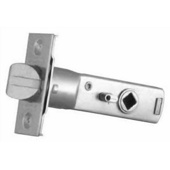 Baldwin 5523056P Estate Square Corner Privacy Latch with Backset - Lifetime Satin Nickel