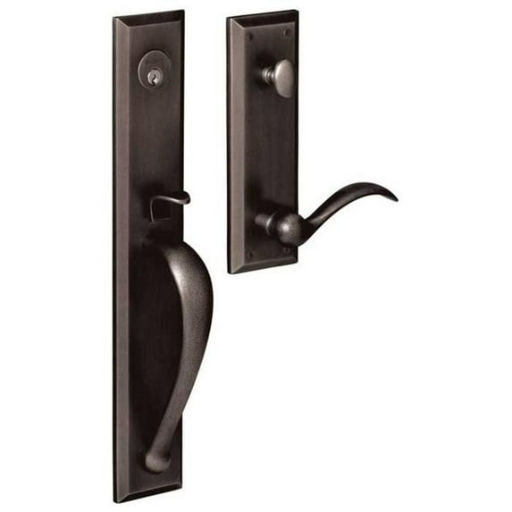 Baldwin 6403402RENT Cody Single Cylinder Entryance Set Right Handed - Satin Brass