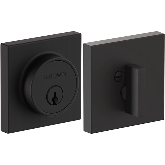 Baldwin 8220LL190BT Gramercy Square Level Deadbolt - Black