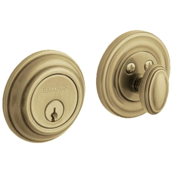 Baldwin 8231 Traditional Solid Brass Single Cylinder Keyed Entry Deadbolt From The Estate