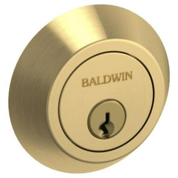 Baldwin 8241 Contemporary Solid Brass Single Cylinder Keyed Entry Deadbolt From The Estate