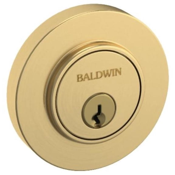 Baldwin 8244 Contemporary Solid Brass Single Cylinder Keyed Entry Deadbolt From The Estate