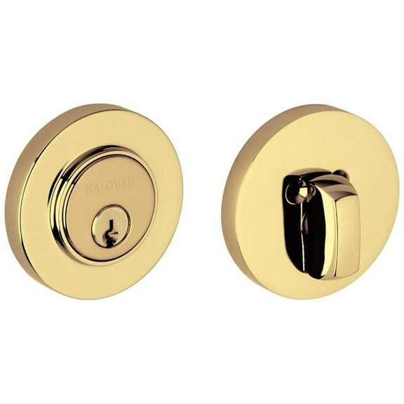Baldwin 8244031 Contemporary Deadbolt, Non-Lacquered Brass