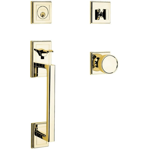 Baldwin 85310.Entr Hollywood Hills Sectional Single Cylinder Door Handleset - Brass