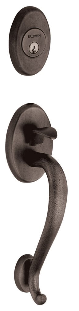 Distressed Oil-Rubbed Bronze Single Cylinder Entry Handleset