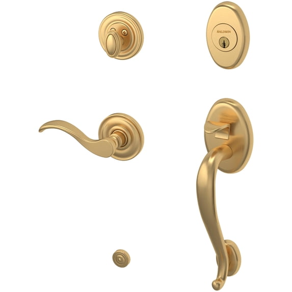 Baldwin 85315.Lent Logan Left Handed Sectional Single Cylinder Keyed Entry Handleset -