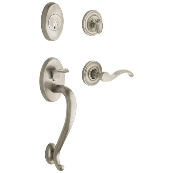 Baldwin 85315056ENTR Logan Sectional Trim Single Cylinder Set, Lifetime Satin Nickel