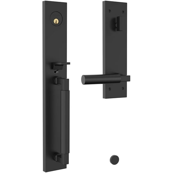 Baldwin 85316190RENT Gramercy Right Handed One Piece Single Cylinder Keyed Entry Handleset