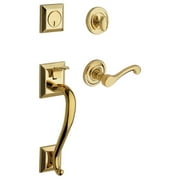 Baldwin 85320003LENT Estate Madison Single Cylinder Handleset For Left Handed Doors - Lifetime Polished Brass