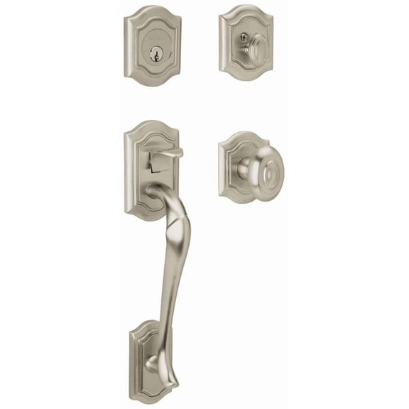 Baldwin 85327056ENTR Bethpage Sectional Single Cylinder Keyed Entry Handleset - Nickel