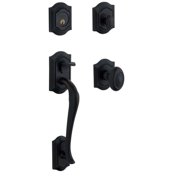 Baldwin 85327190ENTR Bethpage Sectional Trim, Satin Black-190