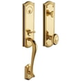 thumbnail image 1 of Baldwin 85337003ENTR Bethpage One Piece Single Cylinder Keyed Entry Handleset - Brass, 1 of 7