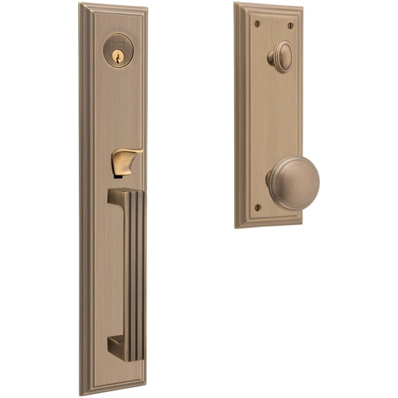 Baldwin 85342050ENTR Tremont Full Plate Single Cylinder Keyed Entry Handleset - Black