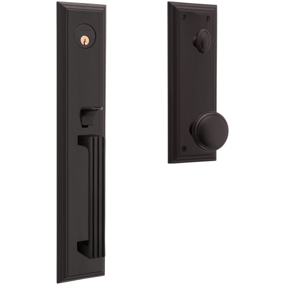 Baldwin 85342.Entr Tremont Full Plate Single Cylinder Keyed Entry Handleset - Bronze
